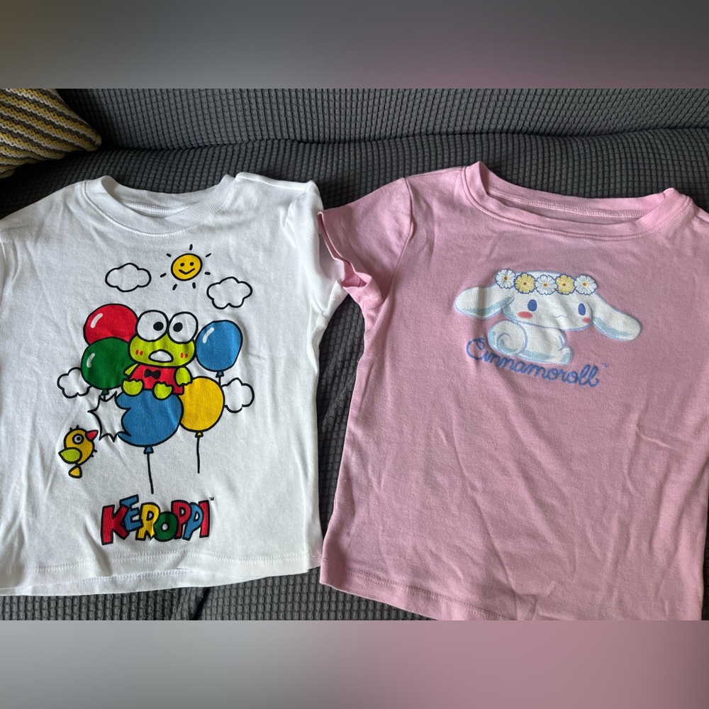 Sanrio Shirts Keroppi and Cinnamoroll XS junior